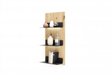 Wandboard SALERNO T51  1 Paneel/3 Böden Balkeneiche Bianco
